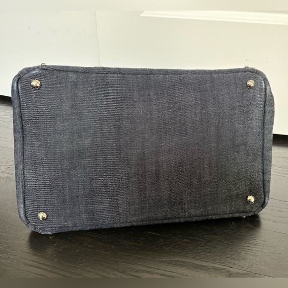 Prada Limited Edition Denim Studded Bag Tote Diaper Bag Beach - Picture 6 of 8